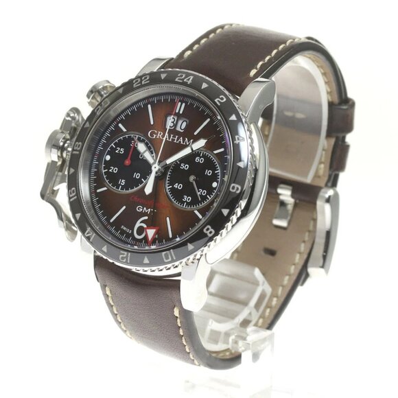 GRAHAM Chronofighter Vintage GMT 2CVBC.C01A Date GMT AT Men's Watch_863816 - Picture 1 of 7